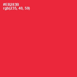 #EB283B - Alizarin Crimson Color Image