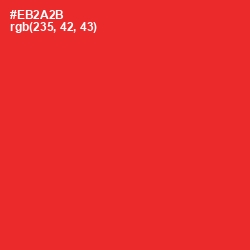 #EB2A2B - Alizarin Crimson Color Image