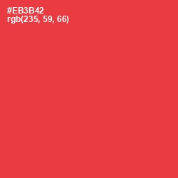 #EB3B42 - Amaranth Color Image