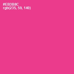 #EB3B8C - Wild Strawberry Color Image