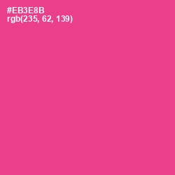 #EB3E8B - Wild Strawberry Color Image