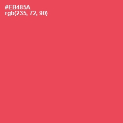 #EB485A - Sunset Orange Color Image