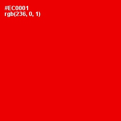 #EC0001 - Red Color Image