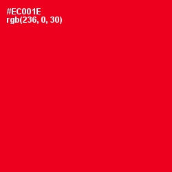 #EC001E - Red Color Image
