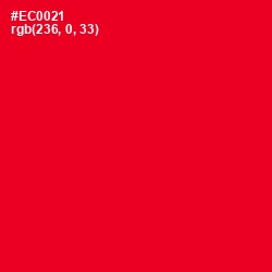 #EC0021 - Torch Red Color Image