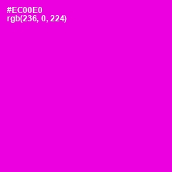 #EC00E0 - Magenta / Fuchsia Color Image