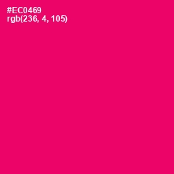 #EC0469 - Rose Color Image