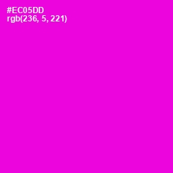 #EC05DD - Purple Pizzazz Color Image