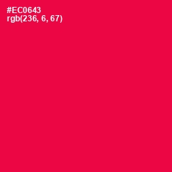 #EC0643 - Razzmatazz Color Image