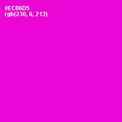 #EC06D5 - Purple Pizzazz Color Image