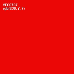 #EC0707 - Red Color Image