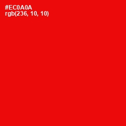 #EC0A0A - Red Color Image