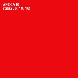 #EC0A10 - Red Color Image