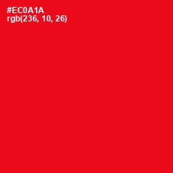 #EC0A1A - Red Color Image