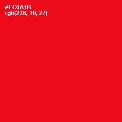 #EC0A1B - Red Color Image