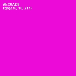 #EC0AD9 - Purple Pizzazz Color Image