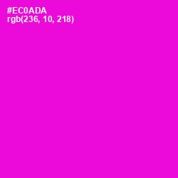 #EC0ADA - Purple Pizzazz Color Image