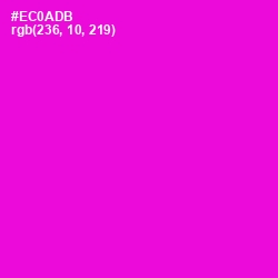 #EC0ADB - Purple Pizzazz Color Image