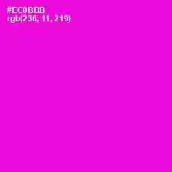 #EC0BDB - Purple Pizzazz Color Image