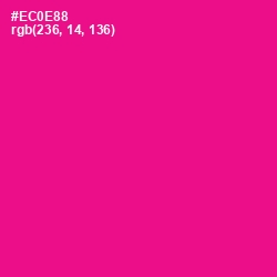 #EC0E88 - Hollywood Cerise Color Image