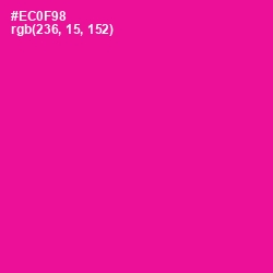 #EC0F98 - Hollywood Cerise Color Image