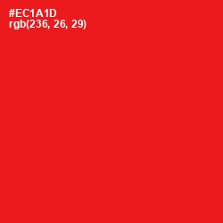 #EC1A1D - Red Color Image