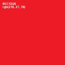 #EC1B26 - Torch Red Color Image