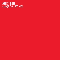 #EC1B2B - Torch Red Color Image