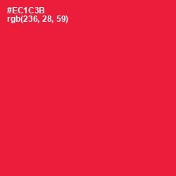 #EC1C3B - Red Ribbon Color Image