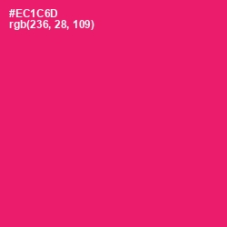 #EC1C6D - Rose Color Image