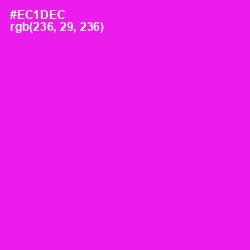 #EC1DEC - Magenta / Fuchsia Color Image