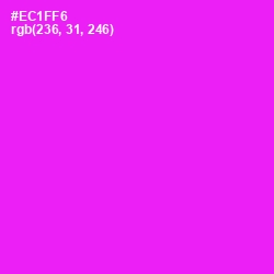 #EC1FF6 - Magenta / Fuchsia Color Image