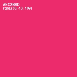 #EC2B6D - Cerise Red Color Image
