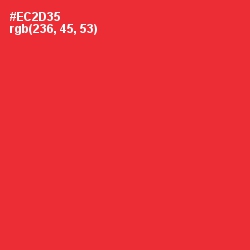 #EC2D35 - Alizarin Crimson Color Image