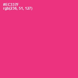 #EC337F - Cerise Red Color Image