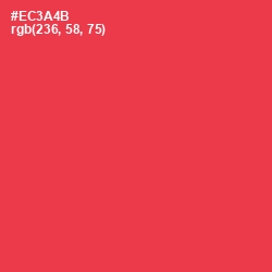 #EC3A4B - Amaranth Color Image