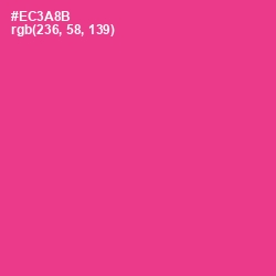 #EC3A8B - Wild Strawberry Color Image