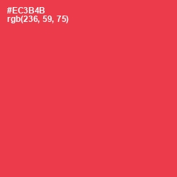 #EC3B4B - Amaranth Color Image