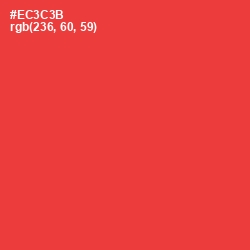 #EC3C3B - Red Orange Color Image