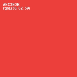 #EC3E3B - Red Orange Color Image