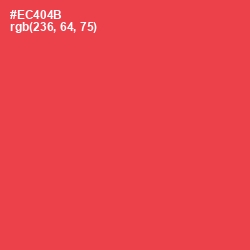 #EC404B - Coral Red Color Image