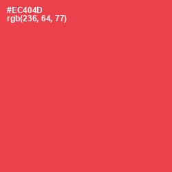 #EC404D - Coral Red Color Image