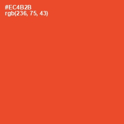 #EC4B2B - Pomegranate Color Image