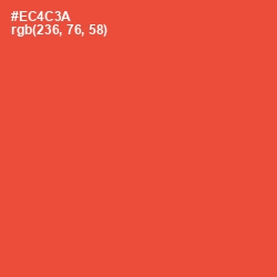 #EC4C3A - Cinnabar Color Image