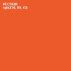 #EC592B - Flamingo Color Image