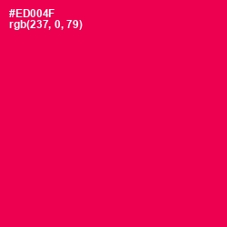 #ED004F - Razzmatazz Color Image