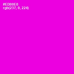 #ED00E0 - Magenta / Fuchsia Color Image