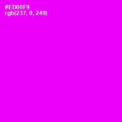 #ED00F9 - Magenta / Fuchsia Color Image