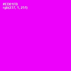 #ED01FB - Magenta / Fuchsia Color Image