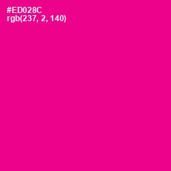 #ED028C - Hollywood Cerise Color Image